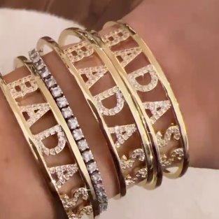 Badass Crystal Cuff Bracelets The Sis Kiss