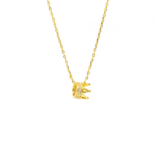 Crystal Crown Charm Necklace JEWELRY The Sis Kiss