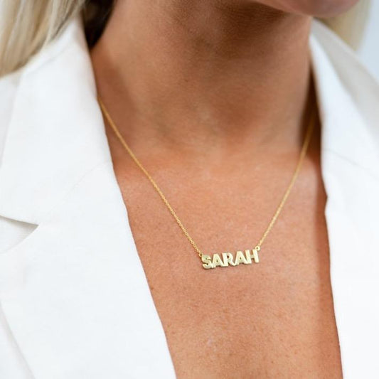 Custom Gatsby Nameplate Necklace JEWELRY The Sis Kiss