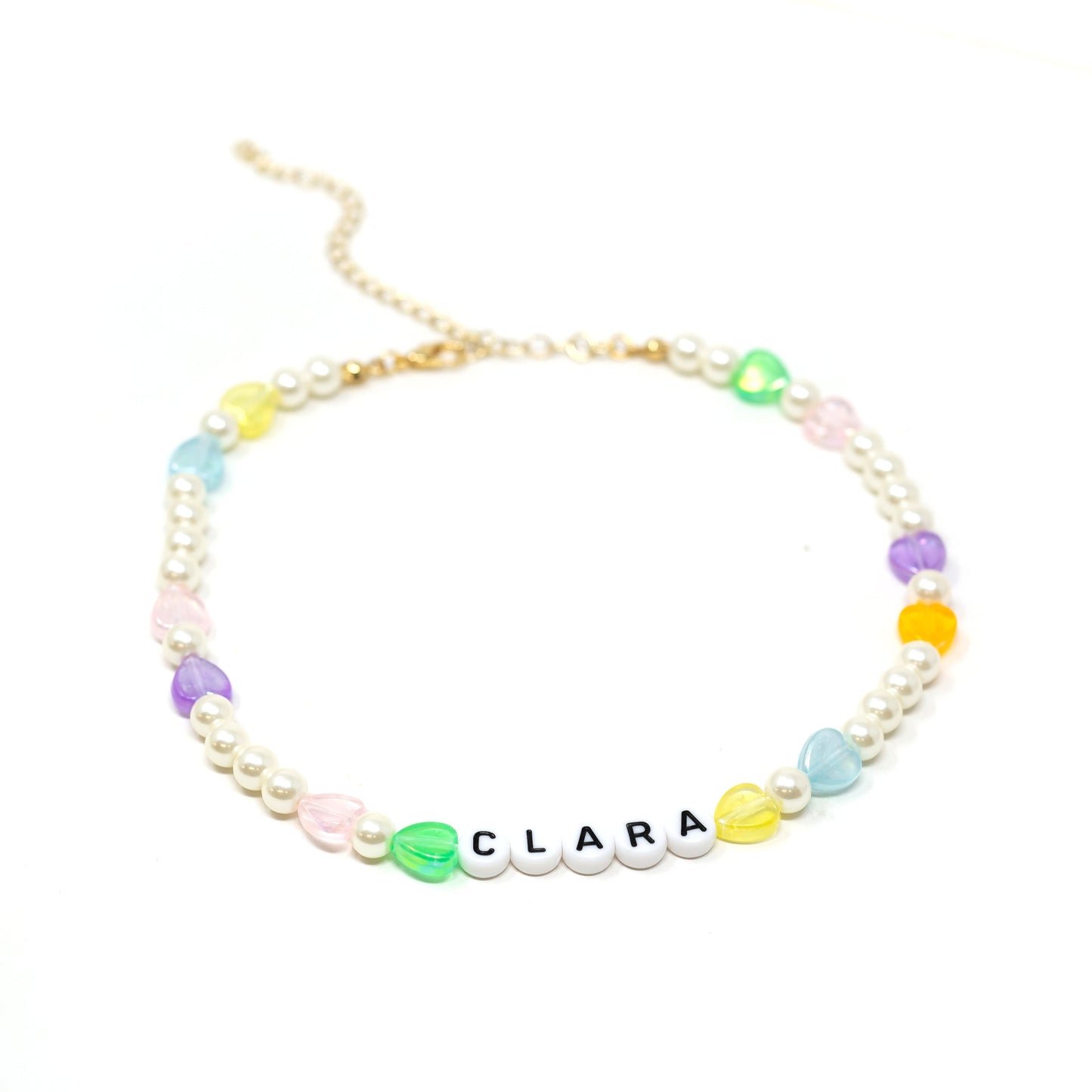 Customized Clara Pearl and Heart Necklace JEWELRY Joyce