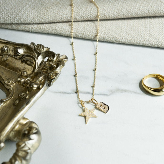 Shadow Initial Charm Charms & Pendants The Sis Kiss