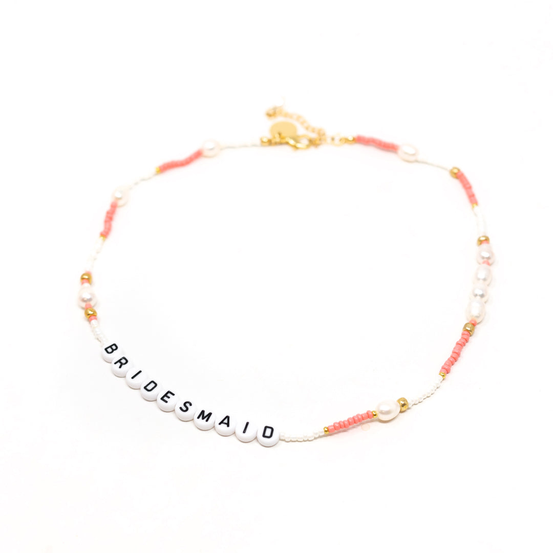 Bridal Pink and Pearl Necklaces JEWELRY Joyce Bridesmaid
