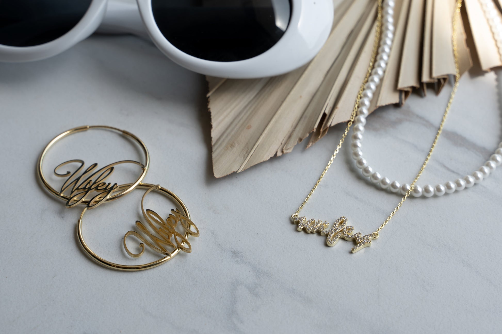Wifey Signature Script Hoops JEWELRY The Sis Kiss