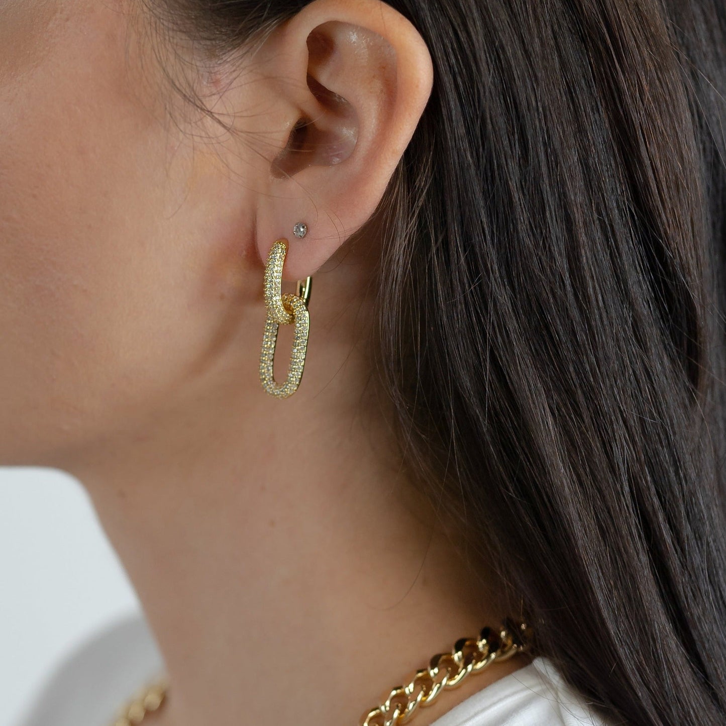 Pave Party Link Earrings JEWELRY Joyce