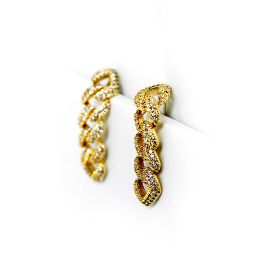 Cuban Chain Link Drop Earrings JEWELRY The Sis Kiss