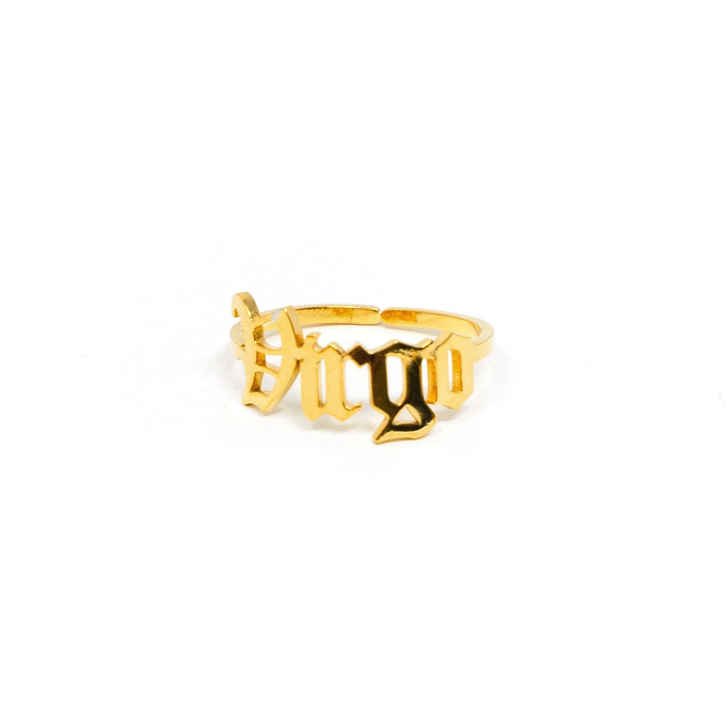 Zodiac Olde English Adjustable Rings JEWELRY The Sis Kiss Virgo