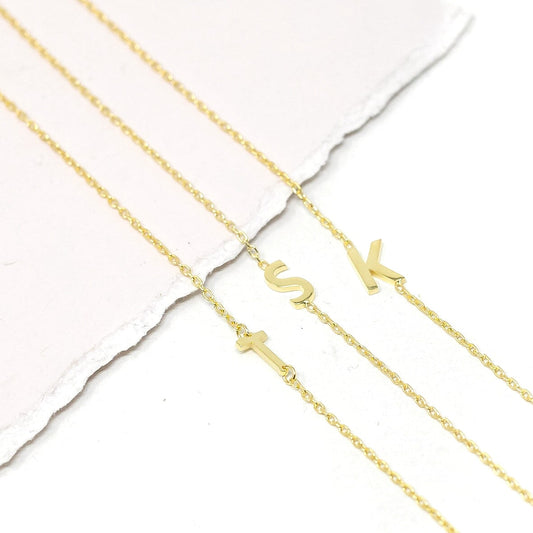 Initial Gold Bracelet JEWELRY The Sis Kiss