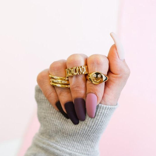 Sweet Smile Adjustable Gold Ring JEWELRY The Sis Kiss