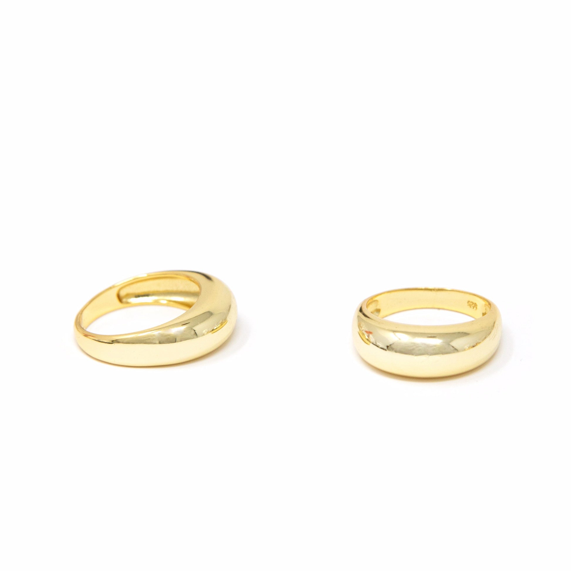 Dome and Twist Gold Rings JEWELRY The Sis Kiss Dome 6