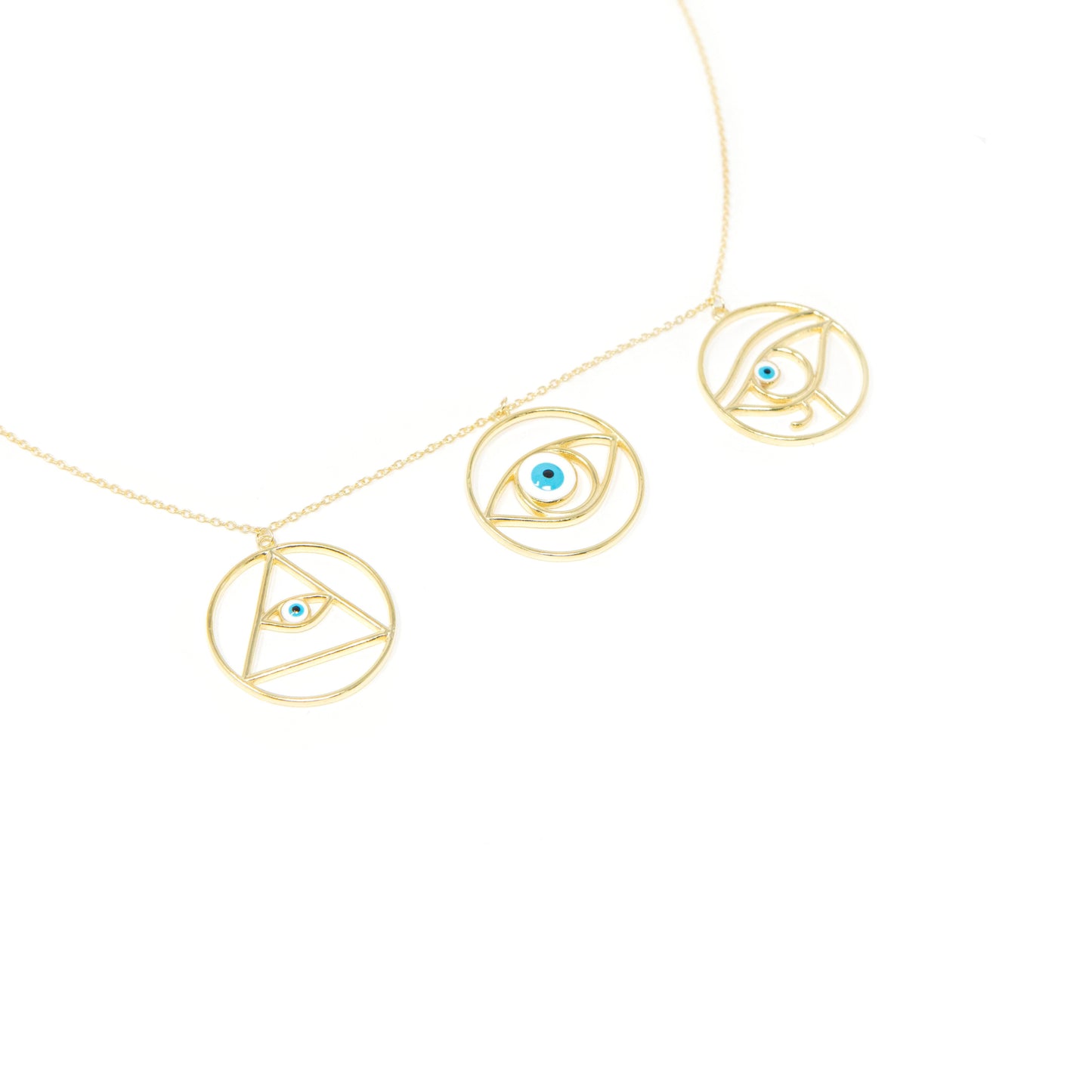 Evil Eye Trio Necklace necklace The Sis Kiss