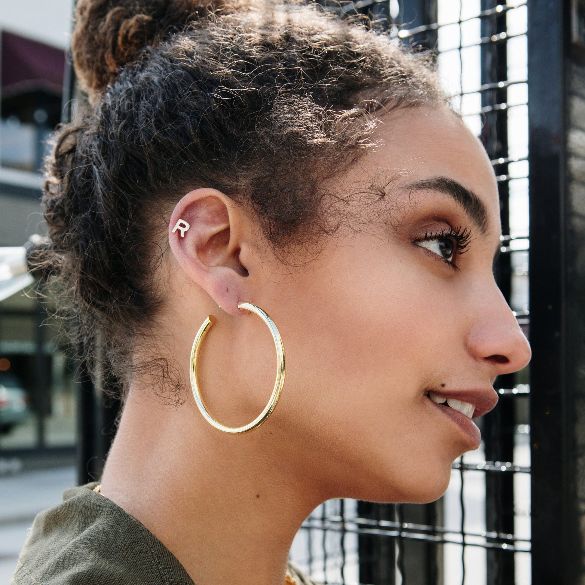 Classic Initial Earrings JEWELRY The Sis Kiss