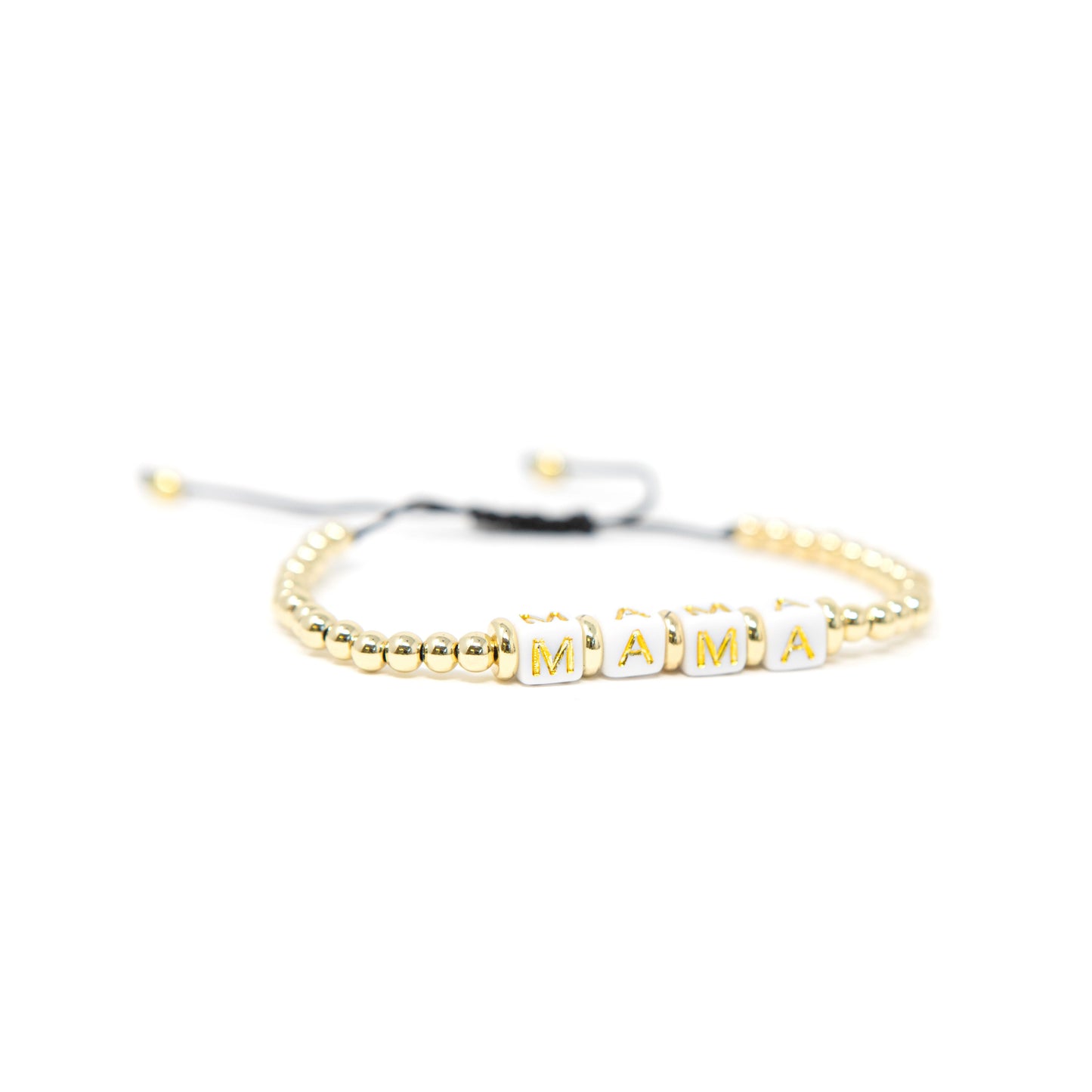 Beaded Adjustable Bracelets JEWELRY The Sis Kiss Gold Mama