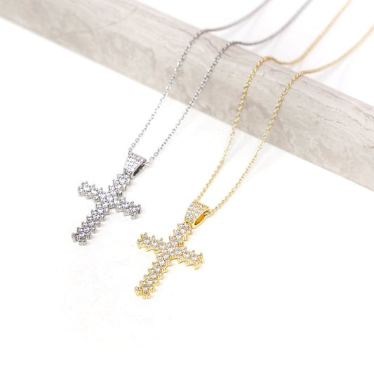 Crystal Cross Necklace Necklaces Joyce