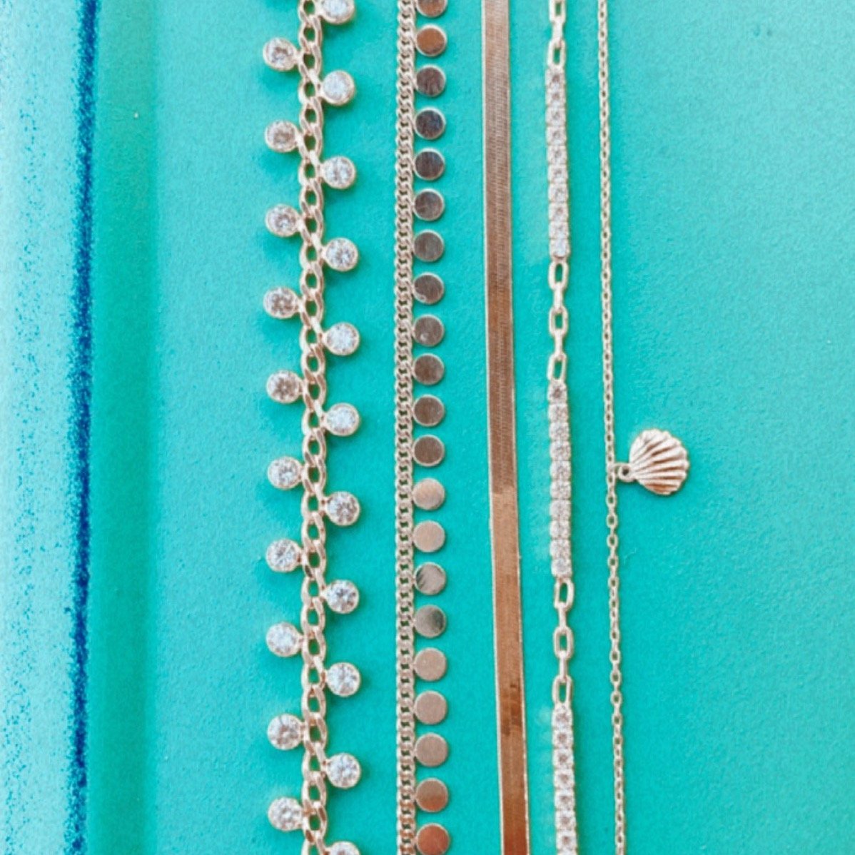 Dotted Crystals Anklet ACCESSORY The Sis Kiss