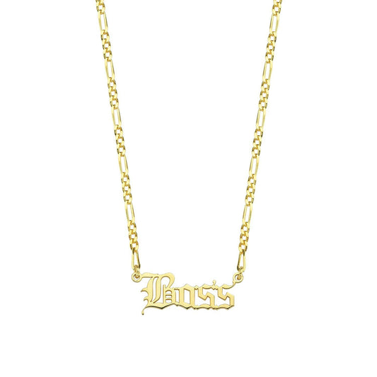 Boss Old English Nameplate JEWELRY The Sis Kiss