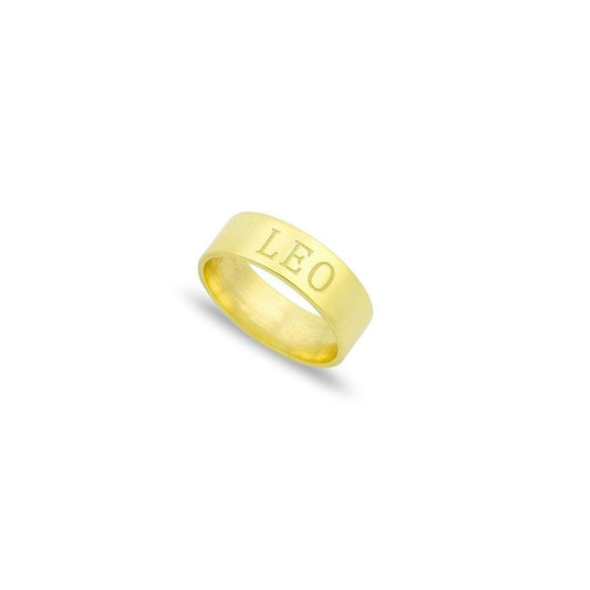 Custom Name Band Ring JEWELRY The Sis Kiss 6 Gold