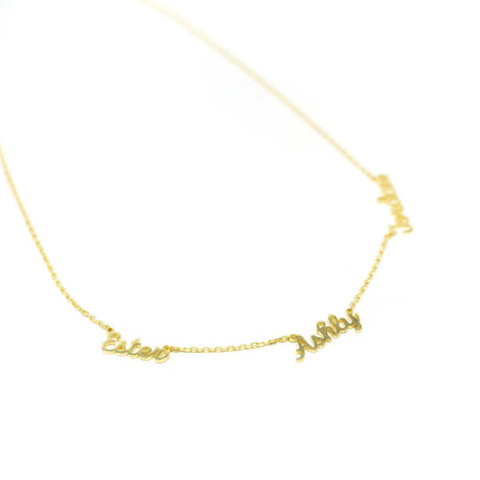 Custom Script My Mantra Name Necklace necklace The Sis Kiss