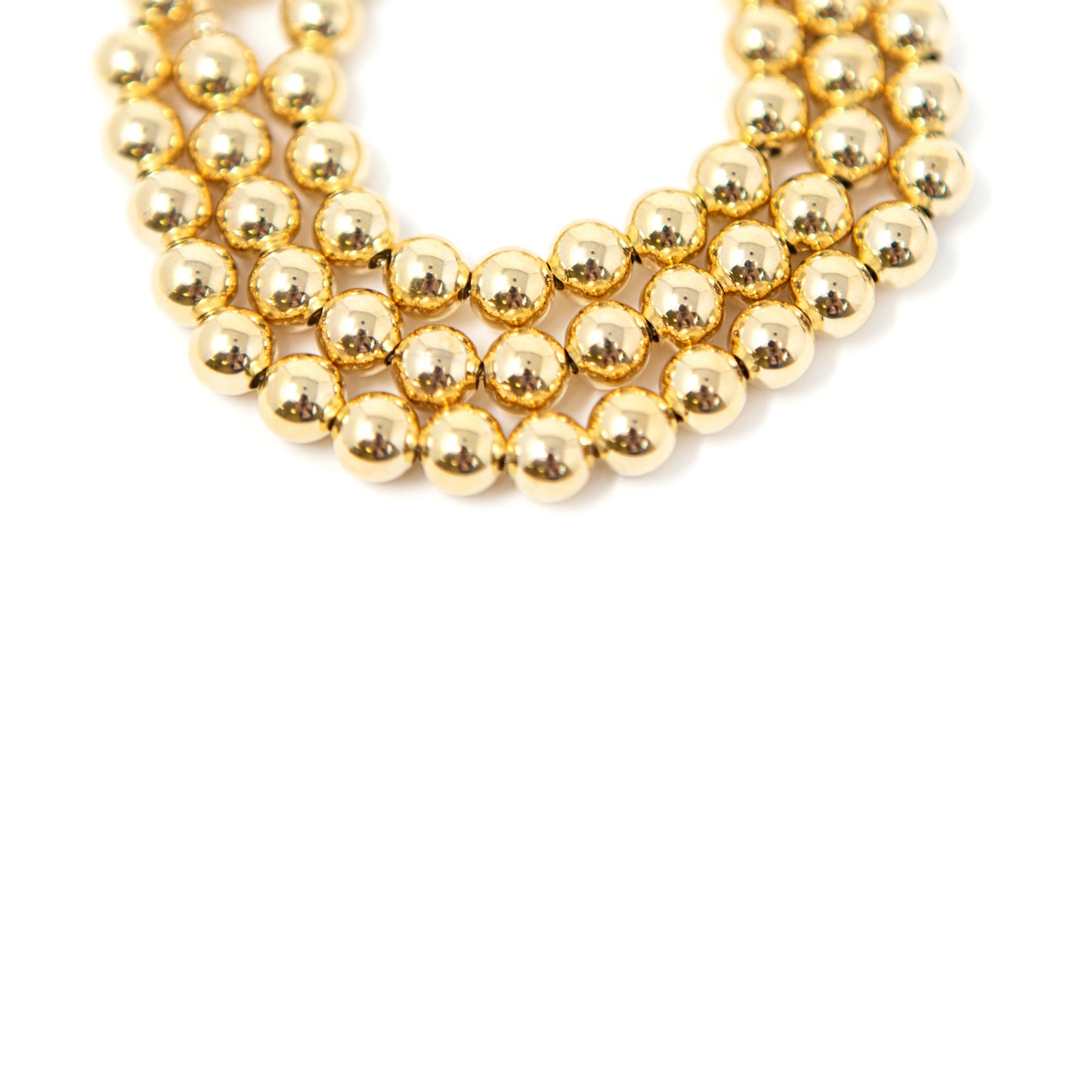 Gold Beaded Adjustable Bracelet JEWELRY The Sis Kiss