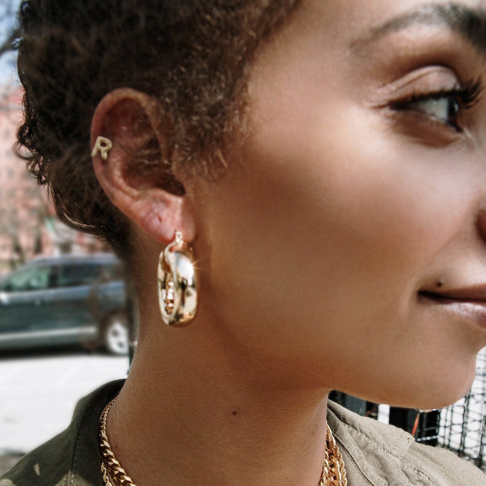 Classic Initial Earrings JEWELRY The Sis Kiss