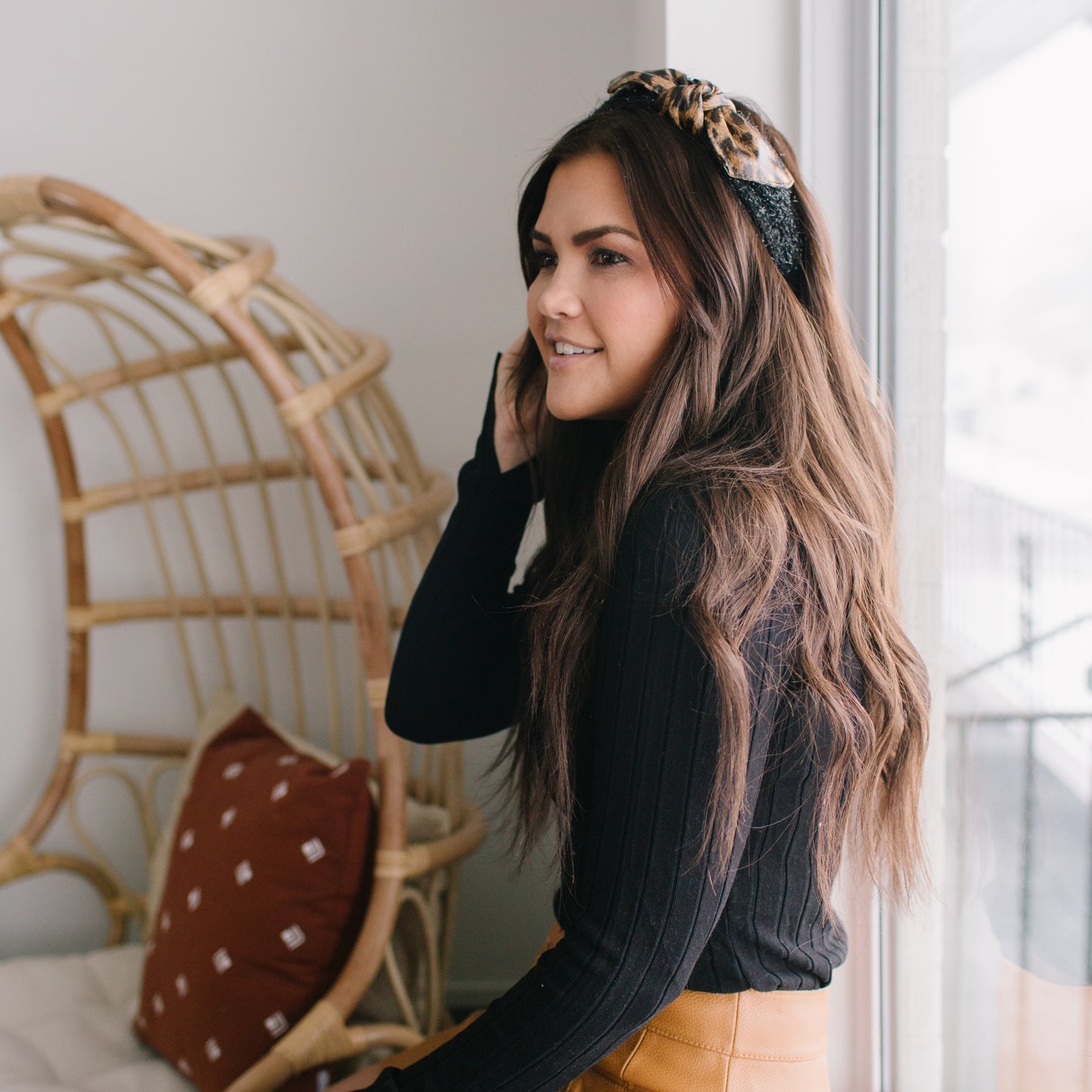 Leopard Faux Fur Headband ACCESSORY The Sis Kiss