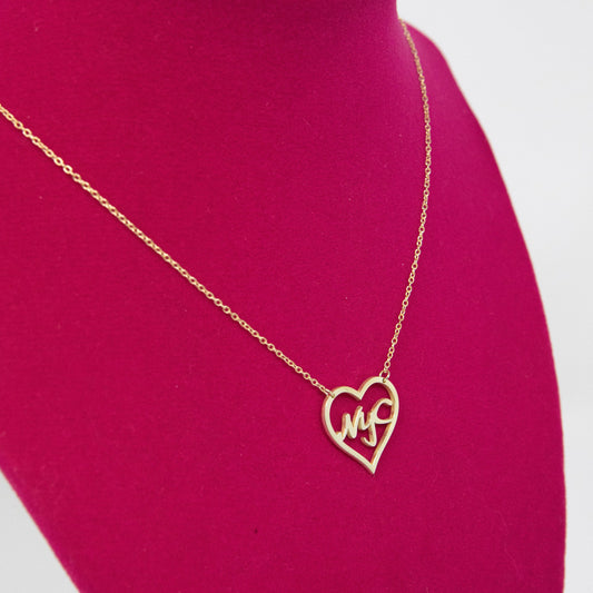 I Heart NYC Necklace JEWELRY The Sis Kiss