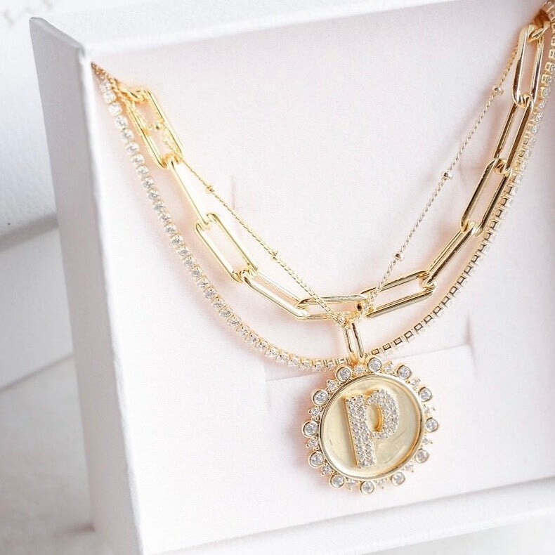 Vintage Coin Initial Charm Charms & Pendants The Sis Kiss