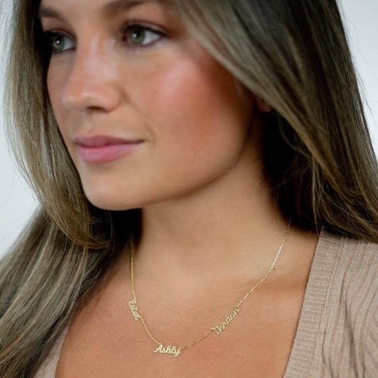 Custom Script My Mantra Name Necklace necklace The Sis Kiss