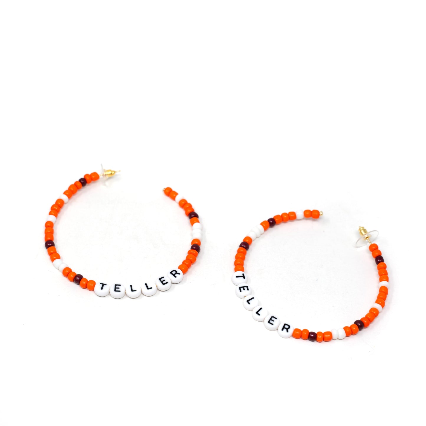 Customized Home Team Beaded Hoops JEWELRY The Sis Kiss