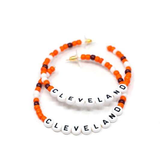 Customized Home Team Beaded Hoops JEWELRY The Sis Kiss