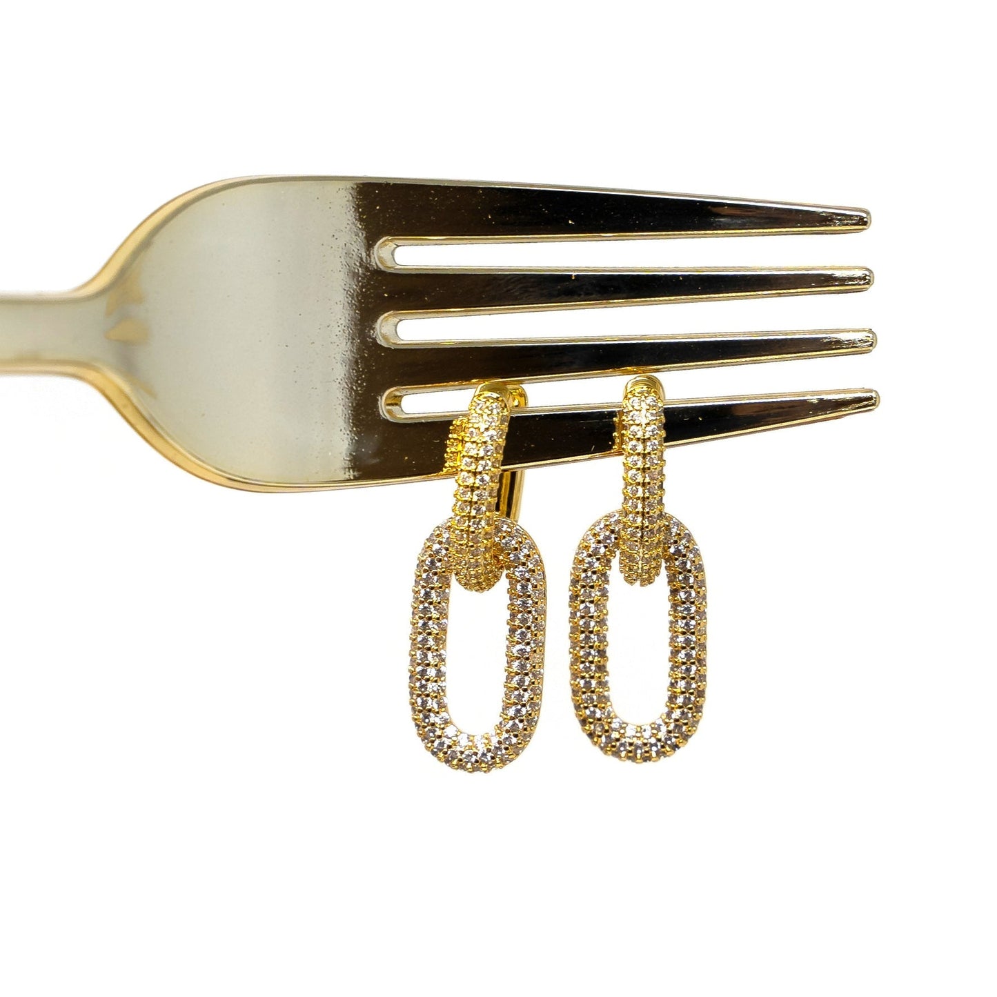 Pave Party Link Earrings JEWELRY Joyce