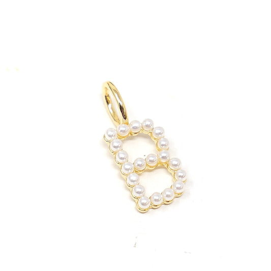 Pearl Initial Charm Charms & Pendants The Sis Kiss