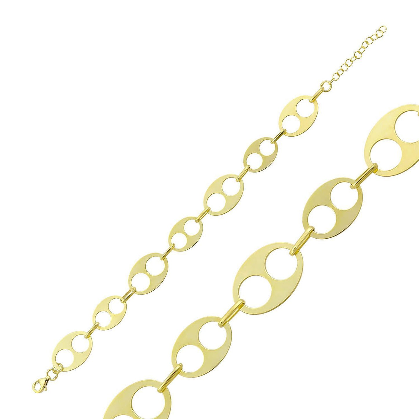 Oval Anchor Chain Bracelet JEWELRY The Sis Kiss