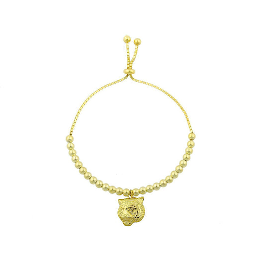 TSK Tiger Charm Adjustable Beaded Bracelet JEWELRY The Sis Kiss