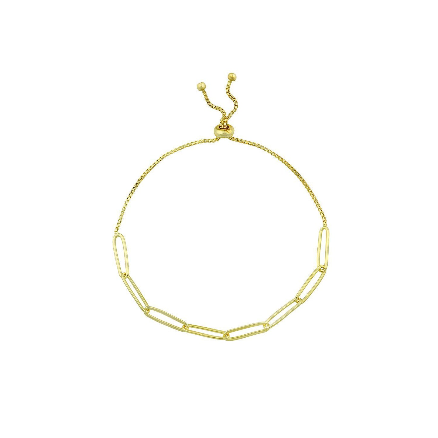 Gold Links Adjustable Bracelets JEWELRY The Sis Kiss Large Links