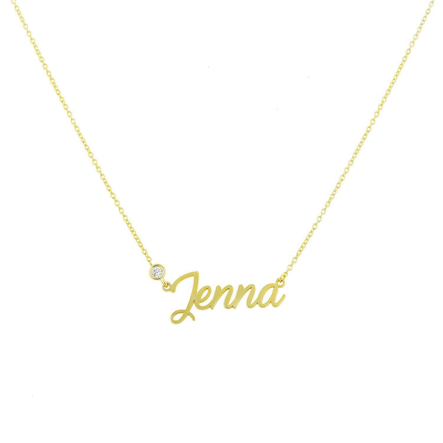 Custom Cursive Nameplate Necklace JEWELRY The Sis Kiss