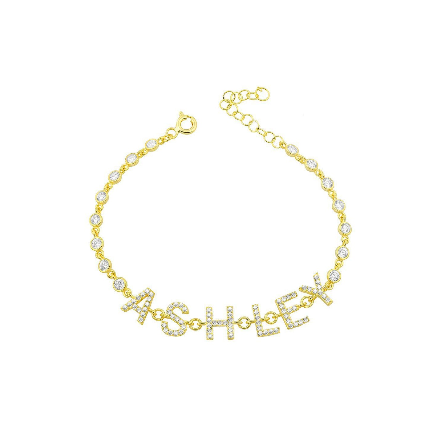 It's All in a Name™ Personalized Bracelet JEWELRY The Sis Kiss Gold with Crystals