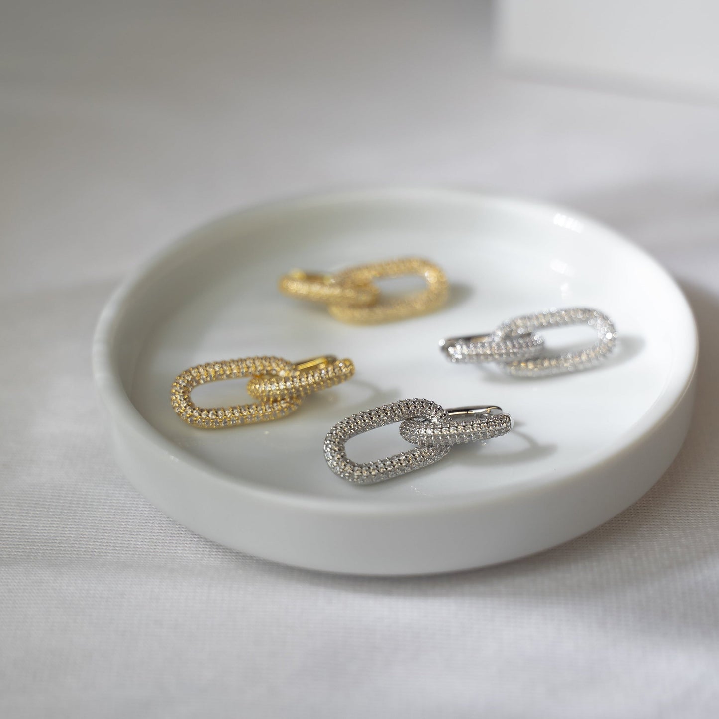 Pave Party Link Earrings JEWELRY Joyce