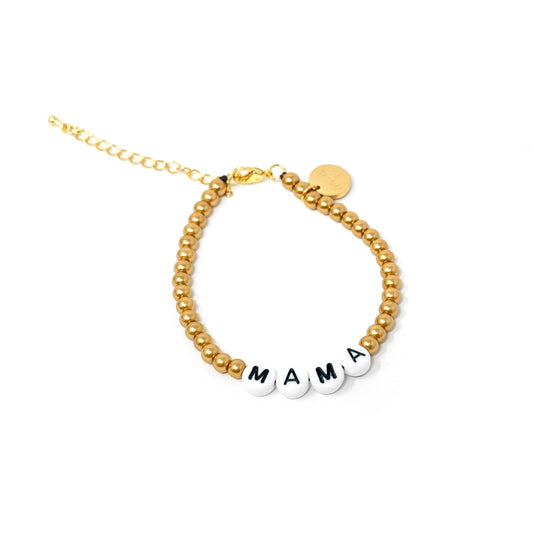 Pink and Gold Mama Adjustable Bracelets JEWELRY The Sis Kiss Gold