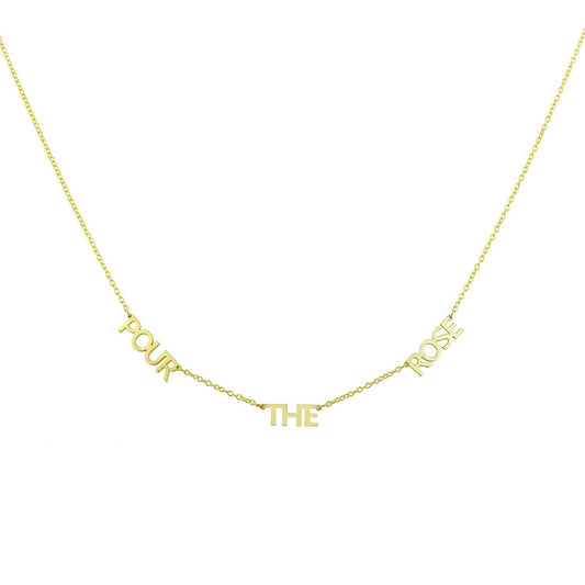 *Drink Up* It's All in a Name Necklaceâ„¢ JEWELRY The Sis Kiss Pour The Rose
