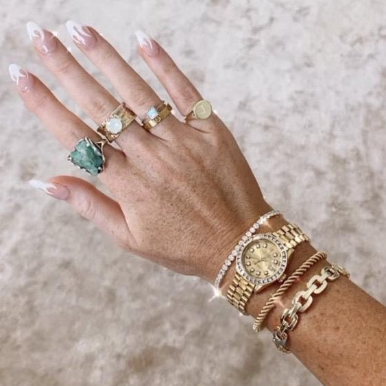 Gold Chain Link Cuff JEWELRY The Sis Kiss