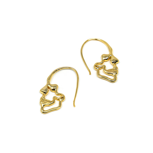 Skull Silhouette Hoop Earrings JEWELRY The Sis Kiss