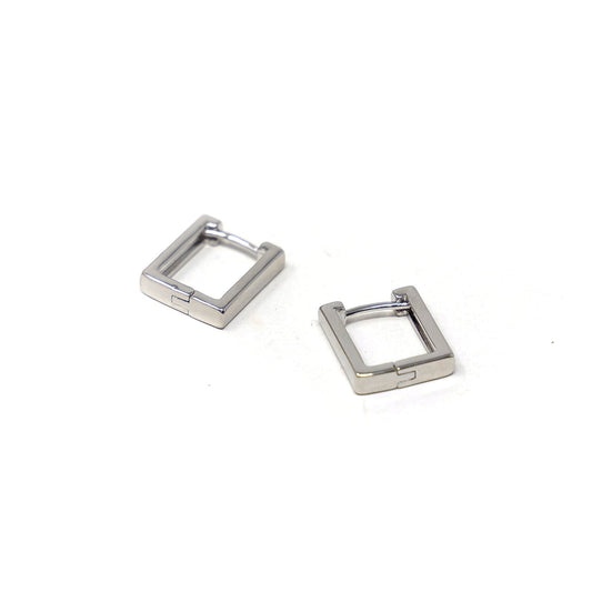 Square Huggies The Sis Kiss Silver