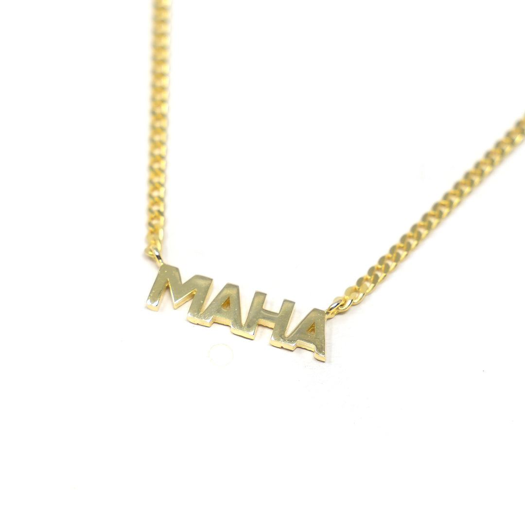 Custom Block Letter Nameplate JEWELRY The Sis Kiss