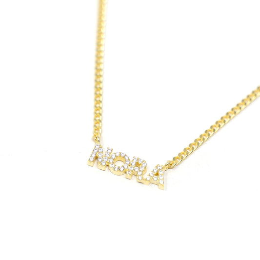 Custom Block Letter Nameplate JEWELRY The Sis Kiss