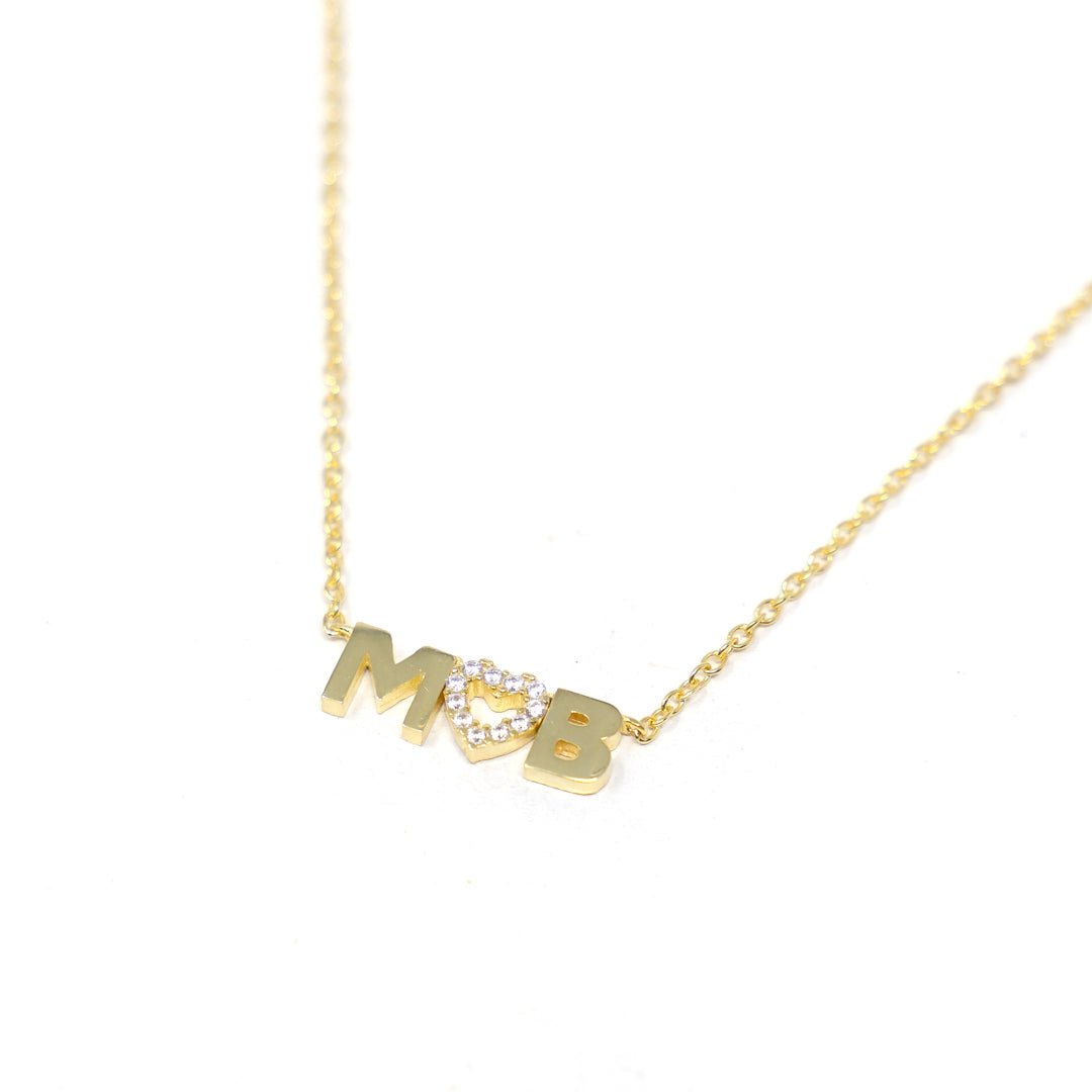 Custom Initial Charm Necklace