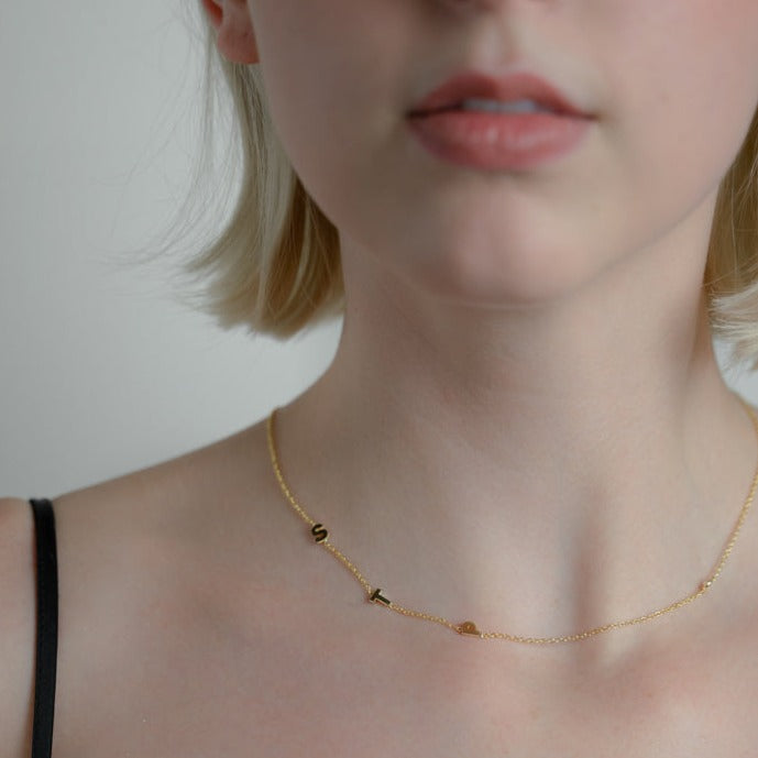 Custom Love Letters Necklace Necklaces The Sis Kiss