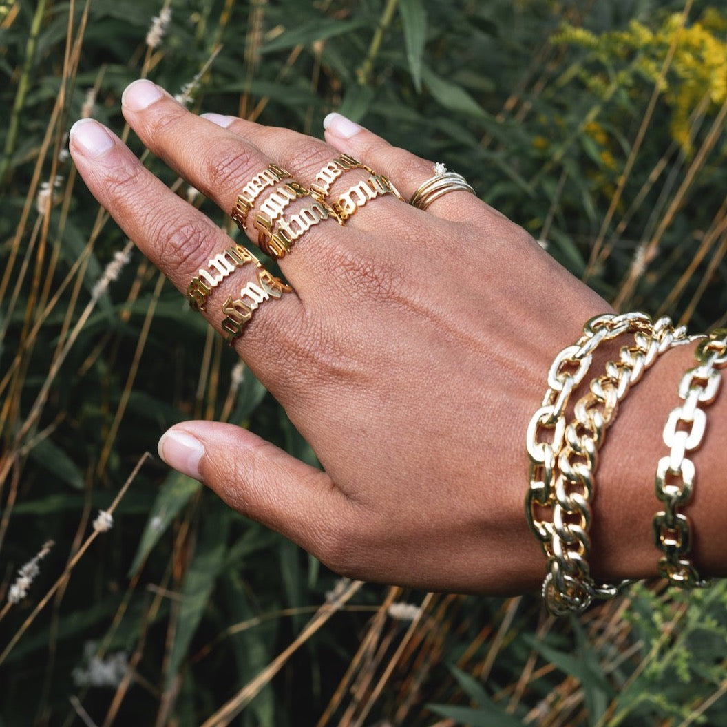 Gold Chain Link Cuff JEWELRY The Sis Kiss