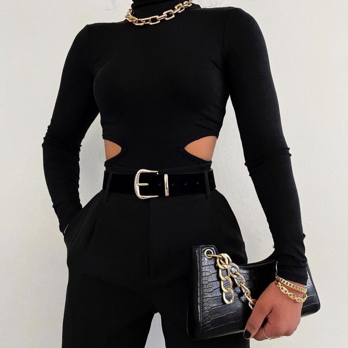 Gold Chain Link Cuff JEWELRY The Sis Kiss