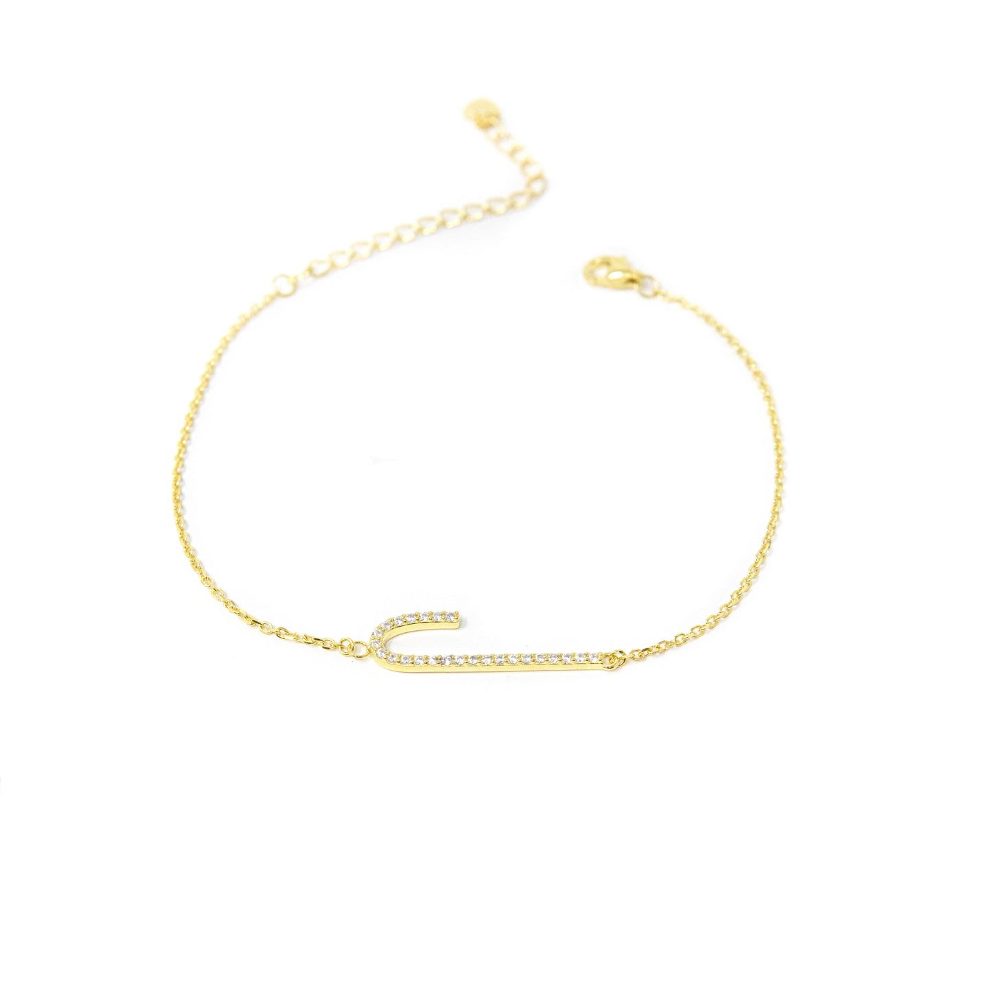 Tall Initial Bracelet JEWELRY The Sis Kiss