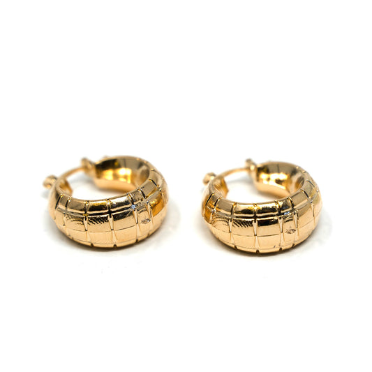 Textured Dome Gold Huggies JEWELRY The Sis Kiss
